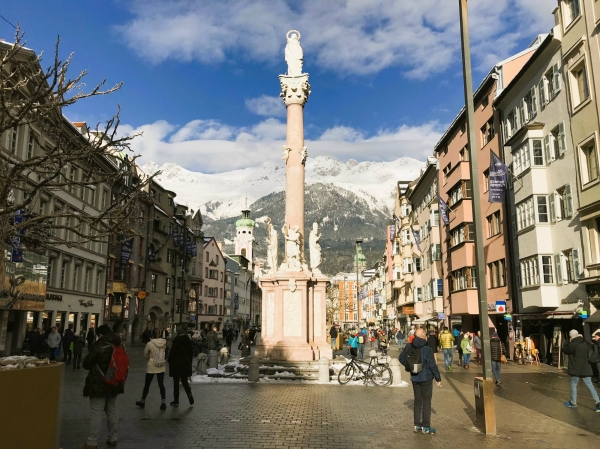 Innsbruck - Winter - Blick auf die Nordkette